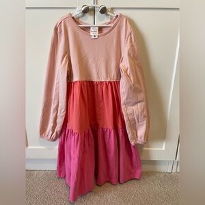 Hanna Andersson Pink Colorblock Dress size 8